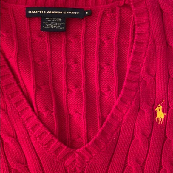 SOLD Ralph Lauren Sport V Neck Sweater - Picture 3 of 3